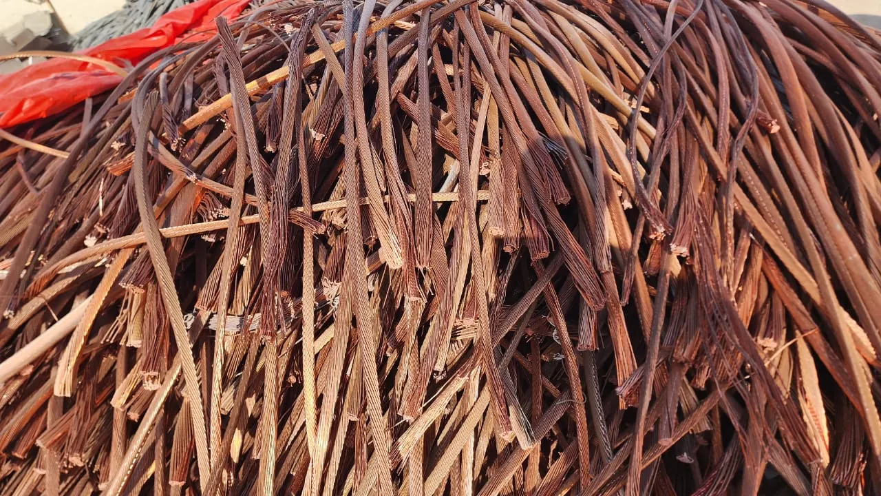 Industrial copper waste recycling in Bangalore — bulk copper pipe and transformer copper collected for recycling