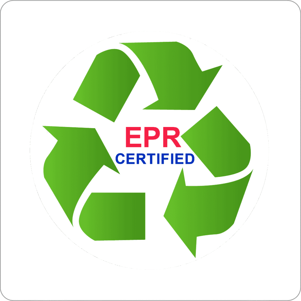 EPR Certified badge for Extended Producer Responsibility compliance and authorized waste recycling in Bangalore by Urbane Eco Recyclers