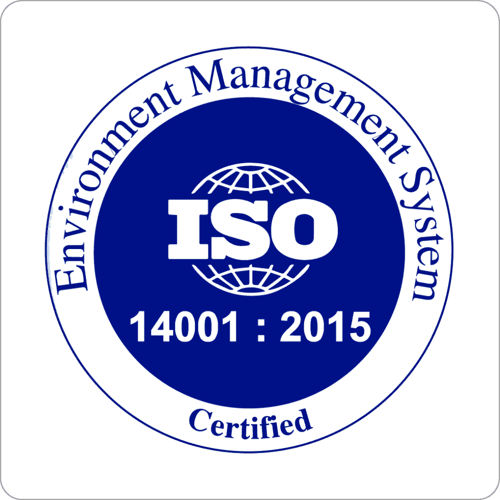 ISO 14001:2015 Environmental Management System certified badge for eco-friendly recycling and waste management in Bangalore by Urbane Eco Recyclers
