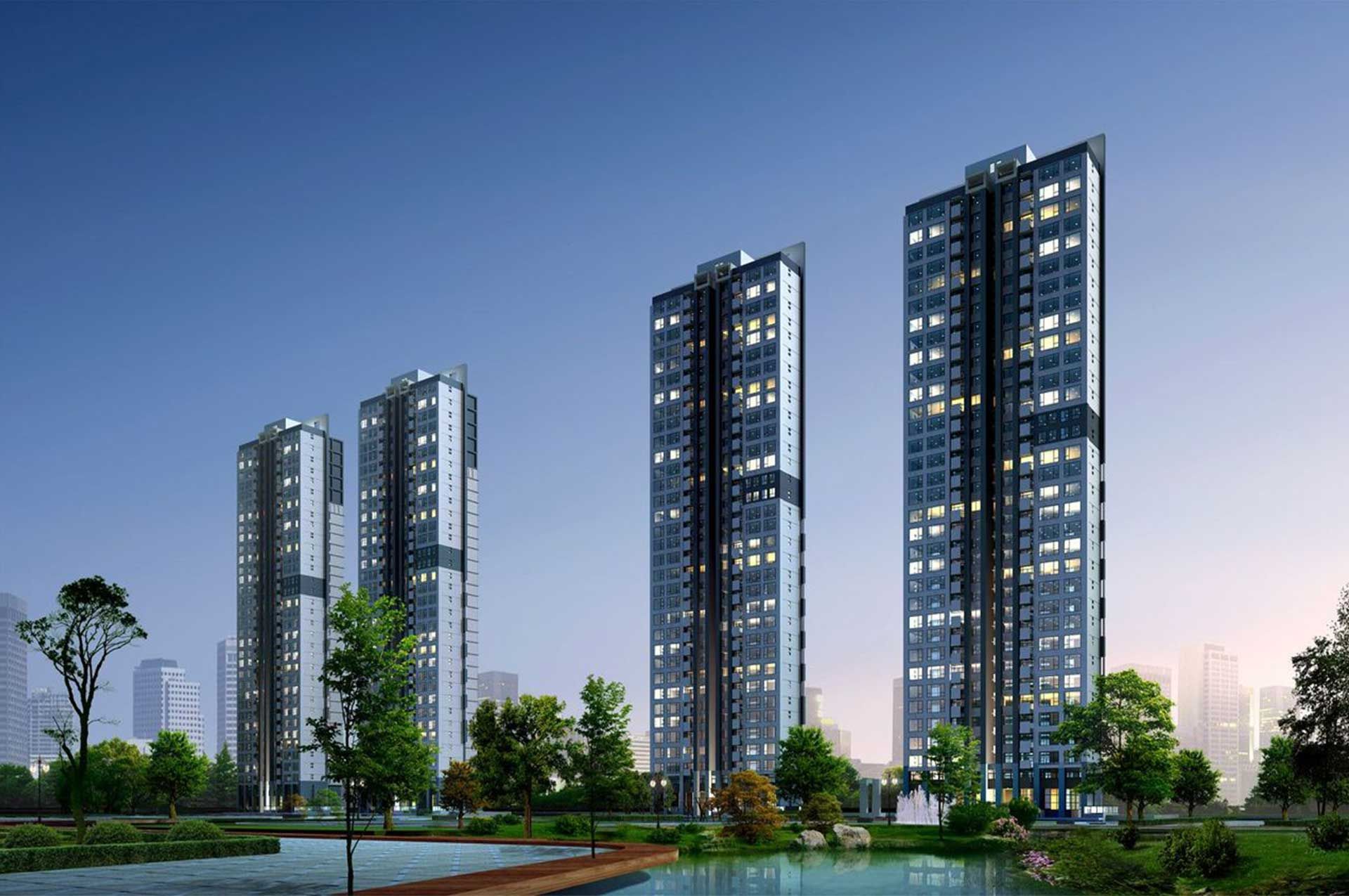 High-rise residential apartments showcasing corporate and community dry waste management programs in Bangalore by Urbane Eco Recyclers