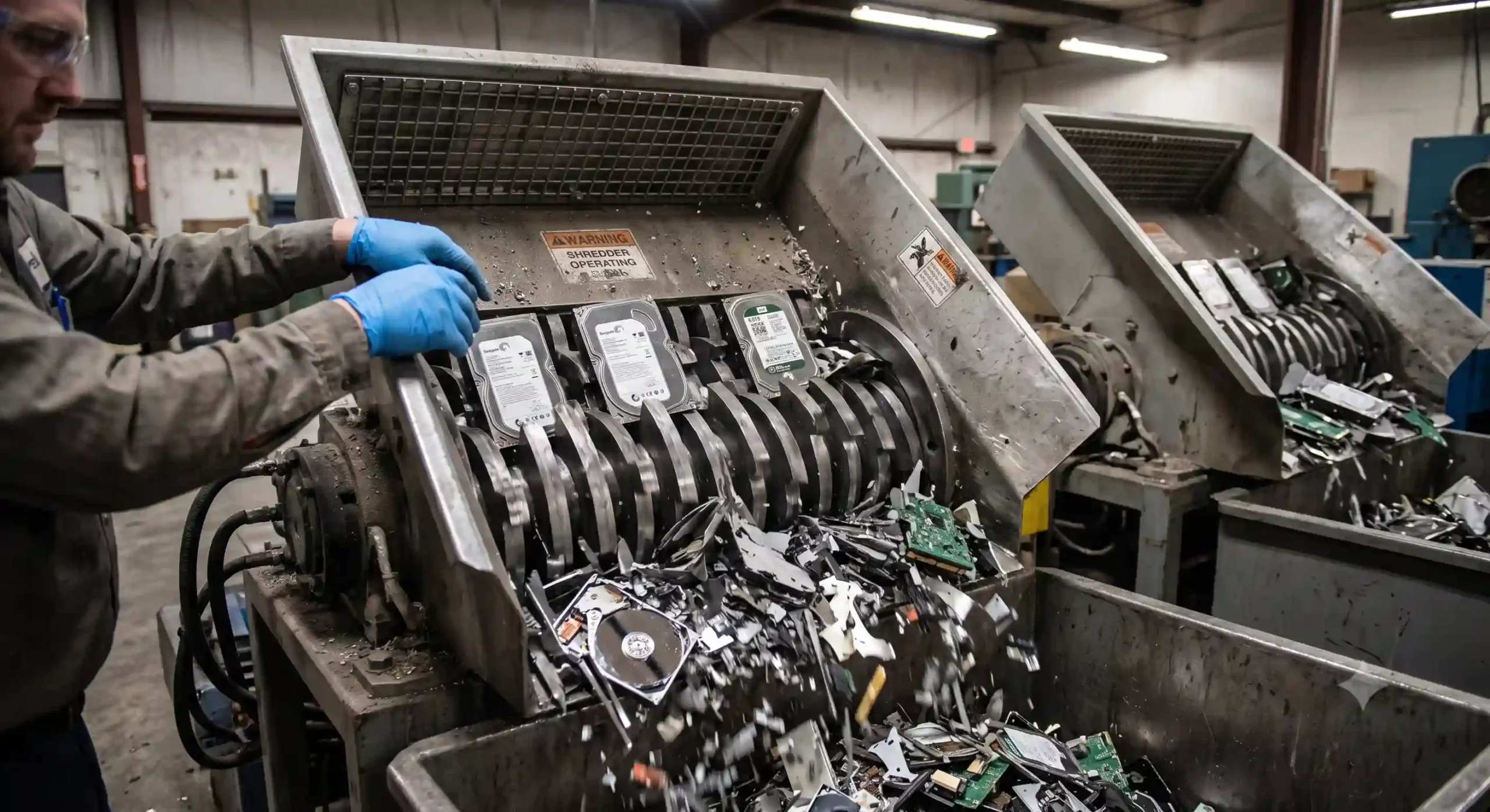 Certified corporate e-waste and computer scrap buyers facility